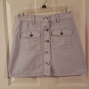 Minkpink Button-Front Denim Skirt